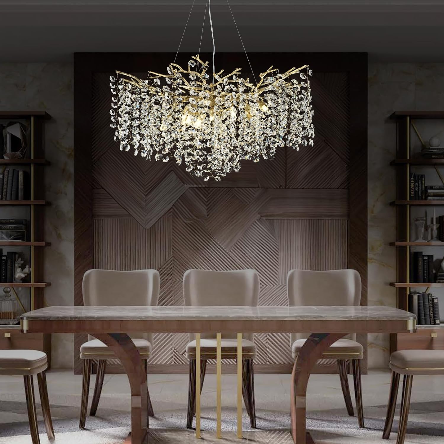 Snow Tree Branch Crystal Chandelier for All Rooms 30" 40" 55"-Fullstarlighting