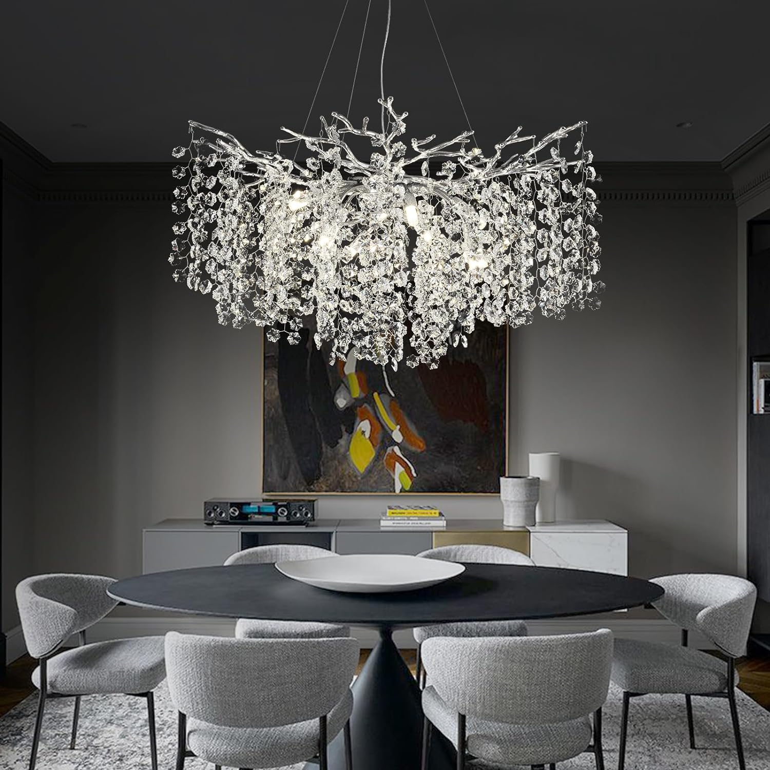 Snow Tree Branch Crystal Chandelier for All Rooms 30" 40" 55"-Fullstarlighting