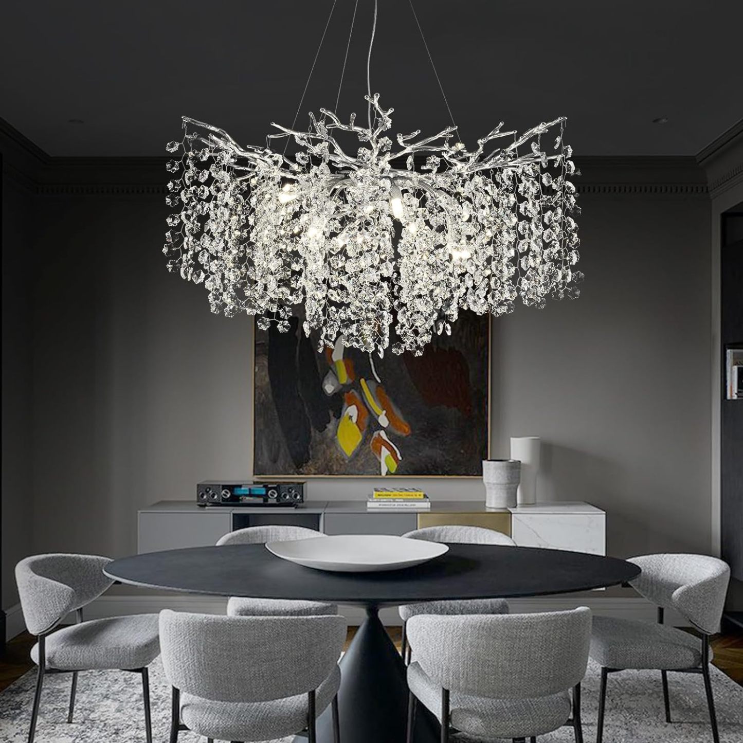 Snow Tree Branch Crystal Chandelier for All Rooms 30" 40" 55"-Fullstarlighting