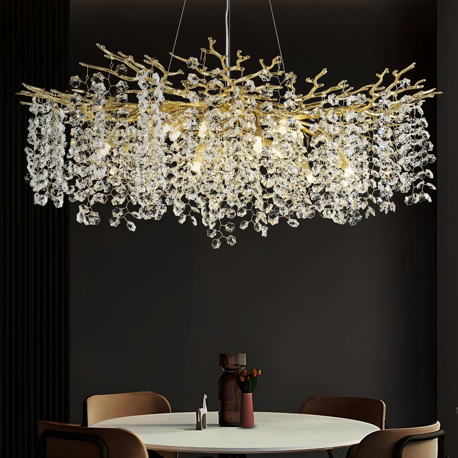 Snow Tree Branch Crystal Chandelier for All Rooms 30" 40" 55"-Fullstarlighting