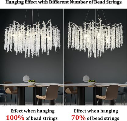 Silver Snow Tree Branches Chandelier for All Rooms 30''-Fullstarlighting