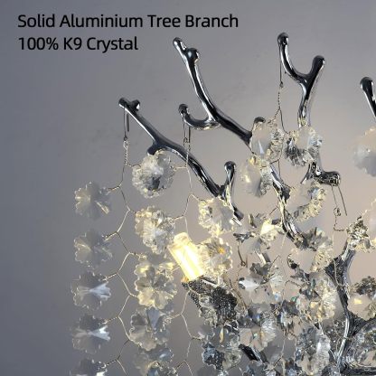 Snow Tree Branch Crystal Gold/Silver Wall Sconce-Fullstarlighting