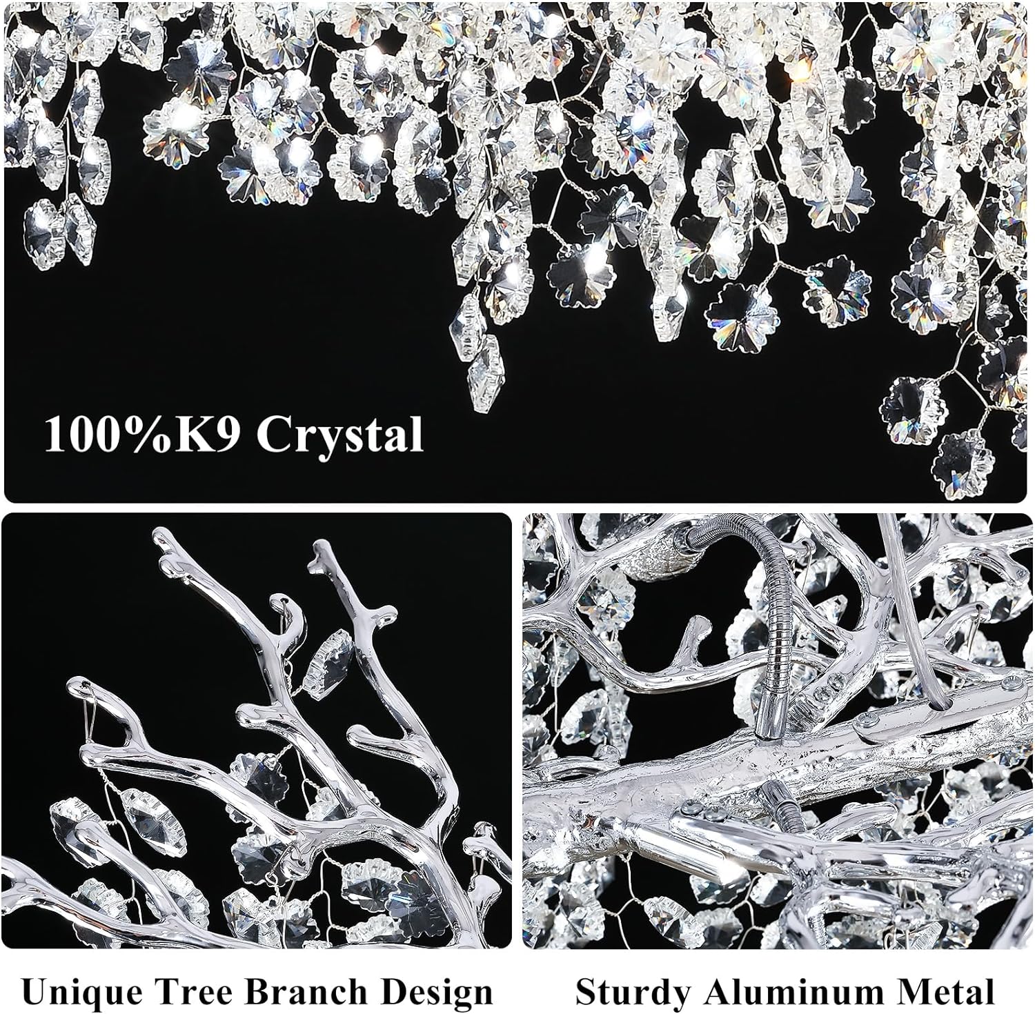Snow Tree Branch Crystal Chandelier for All Rooms 30" 40" 55"-Fullstarlighting