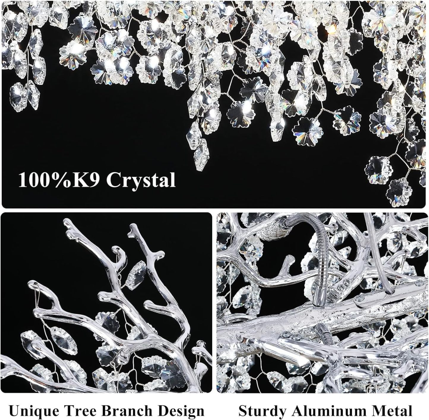 Snow Tree Branch Crystal Chandelier for All Rooms 30" 40" 55"-Fullstarlighting
