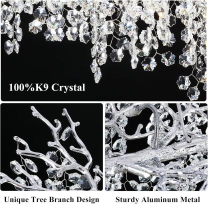 Snow Tree Branch Crystal Chandelier for All Rooms 30" 40" 55"-Fullstarlighting