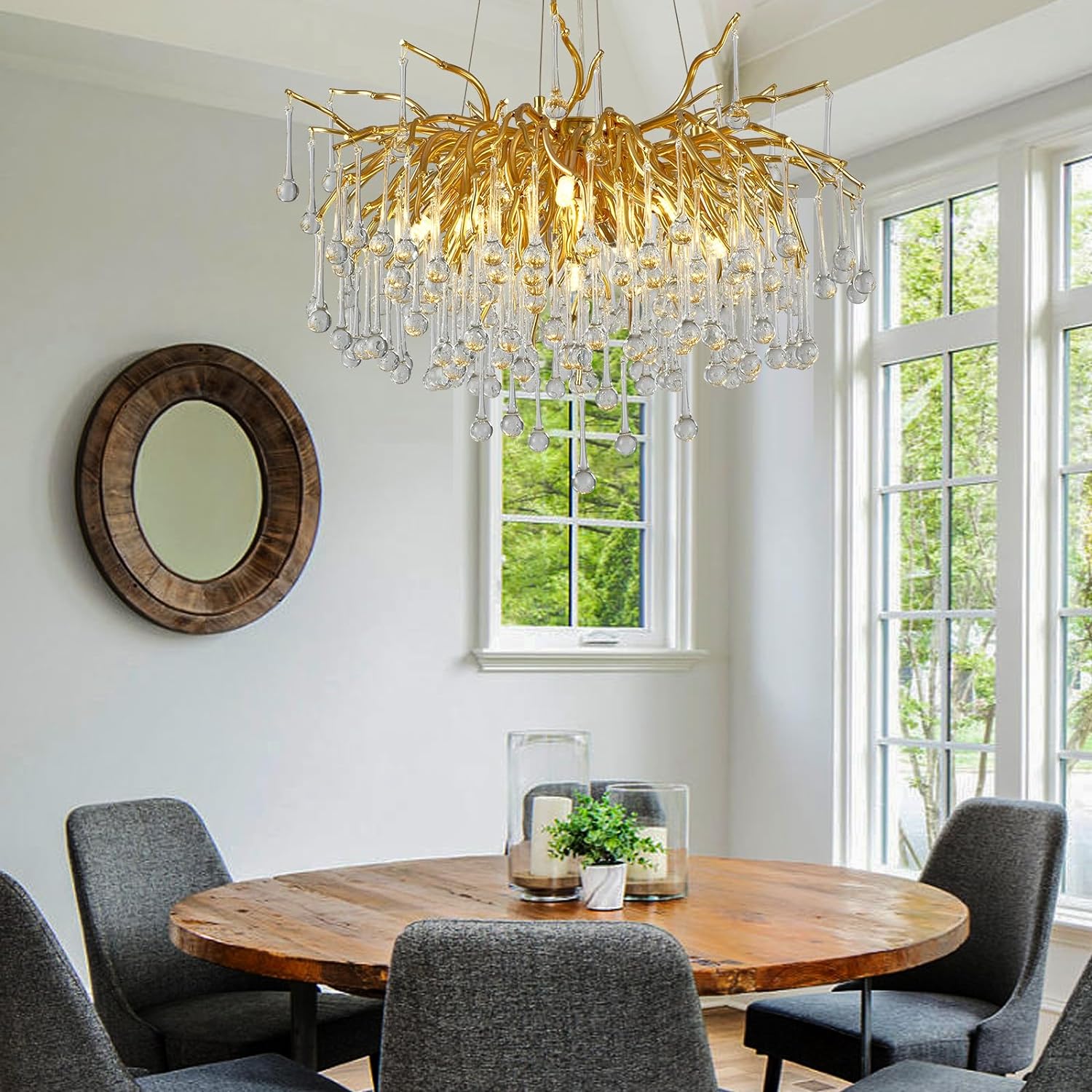 Raindrop Tree Branch Chandelier 23" 47"-Fullstarlighting