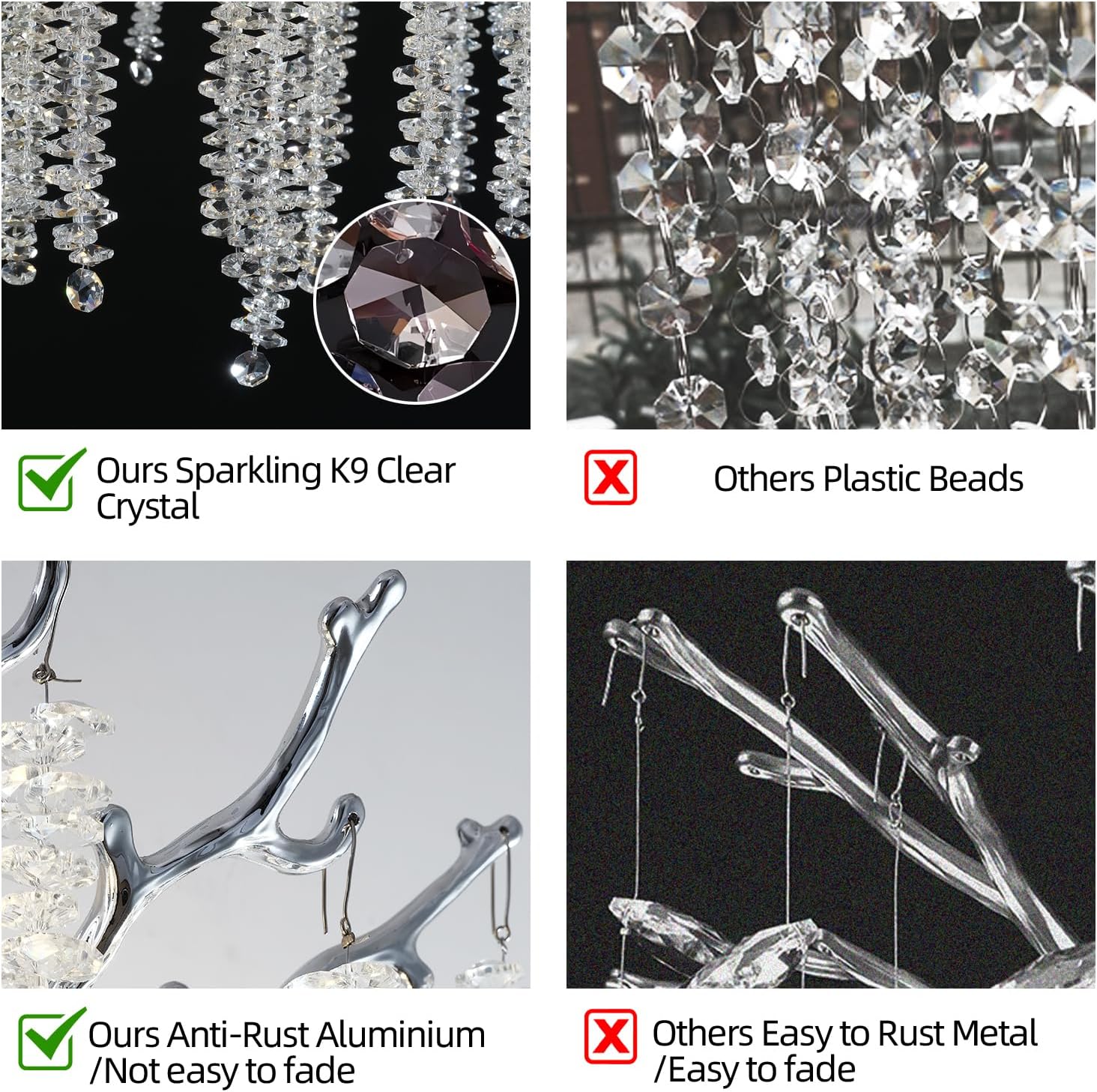 Snow Tree Crystal Silver Wall Sconce 10"H-Fullstarlighting