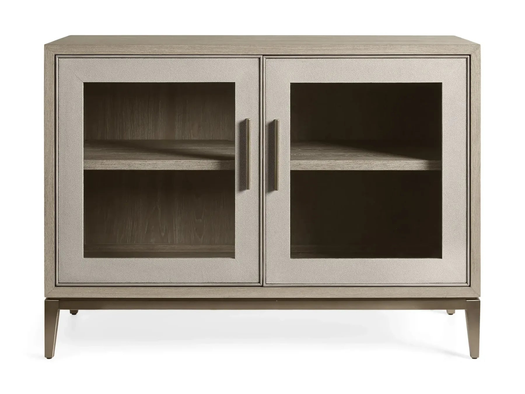 Malone Two Door Cabinet with Glass Doors-Fullstarlighting