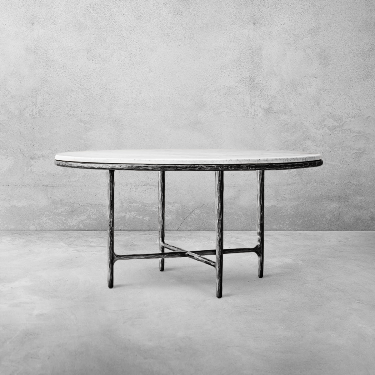 Thaddeus Marble Round Dining Table-Fullstarlighting