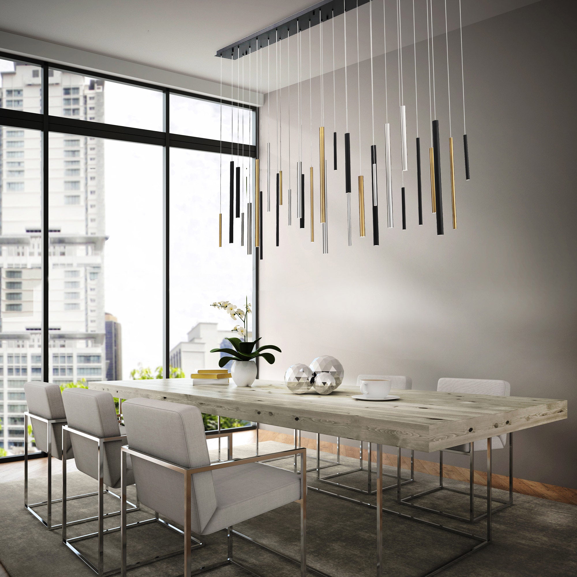 Santana Linear Multi Light Pendant-Fullstarlighting