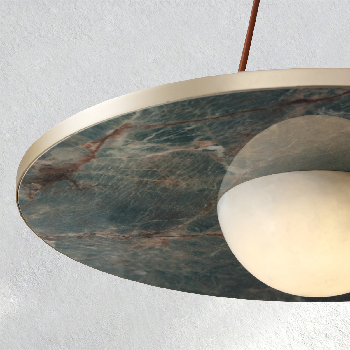 Carey FloatDisc Alabaster Pendant-Fullstarlighting