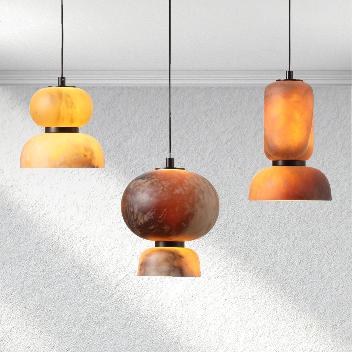Carey Eterna Vertical Alabaster Pendant-Fullstarlighting