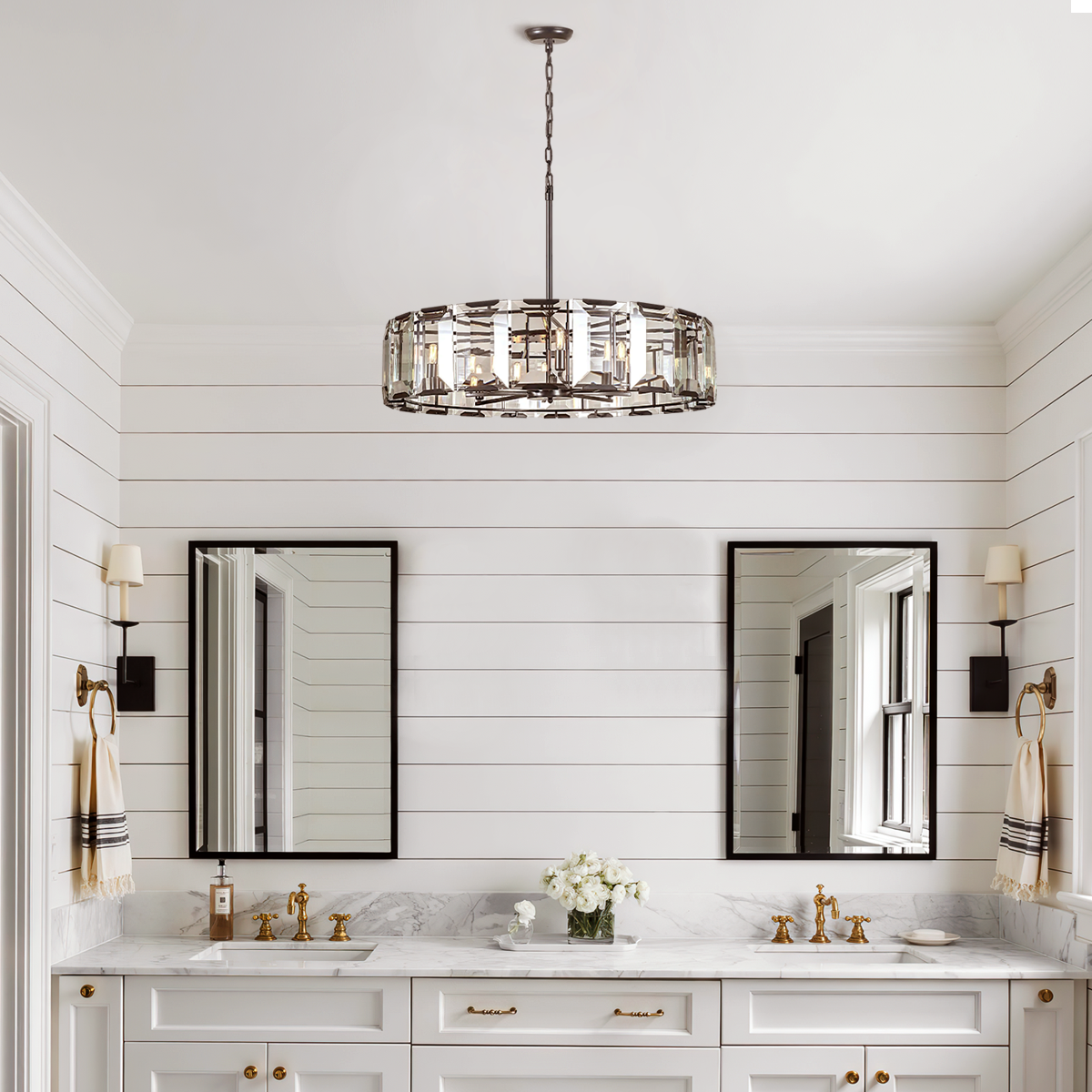 Kiko Crystal Round Chandelier 24"-Fullstarlighting