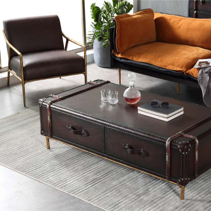 Thomson Brown Leather Accent Chair-Fullstarlighting