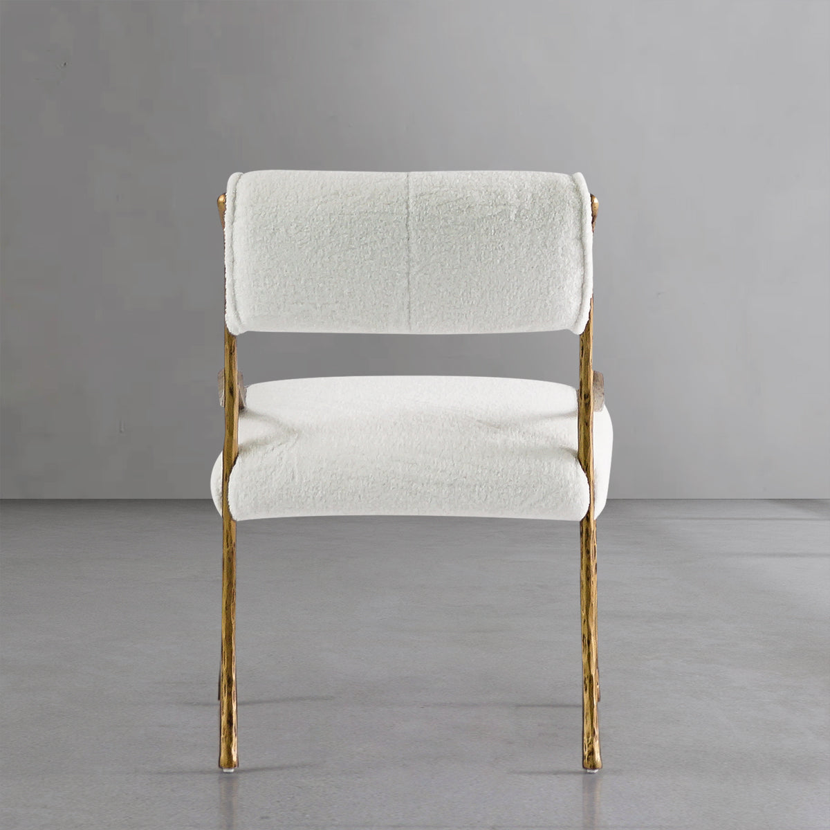 Thaddeus Retro Copper Iron Frame Armless Dining Chair-Fullstarlighting