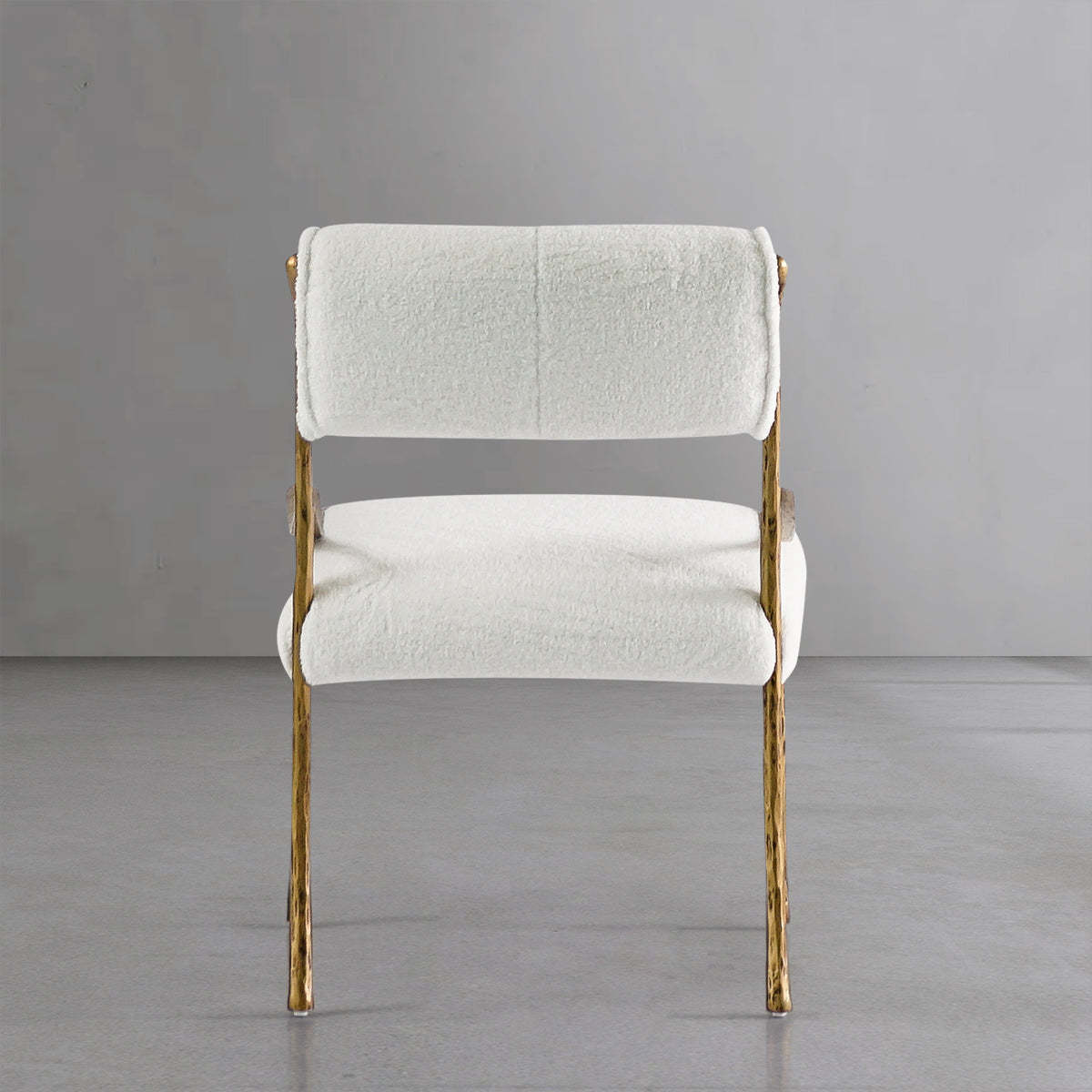 Thaddeus Retro Copper Iron Frame Armless Dining Chair-Fullstarlighting