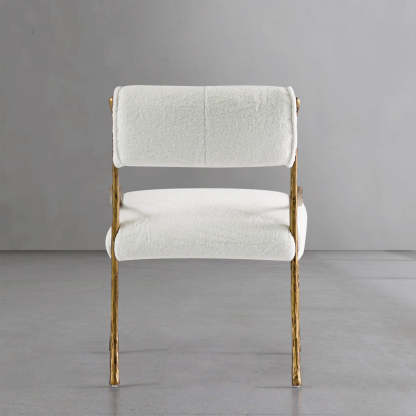 Thaddeus Retro Copper Iron Frame Armless Dining Chair-Fullstarlighting