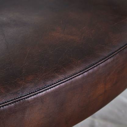 Thaddeus Brown Leather Lounge Armchair-Fullstarlighting