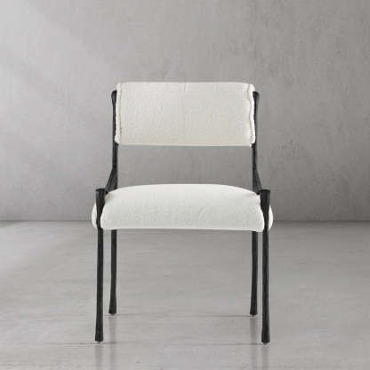 Thaddeus Retro Copper Iron Frame Armless Dining Chair