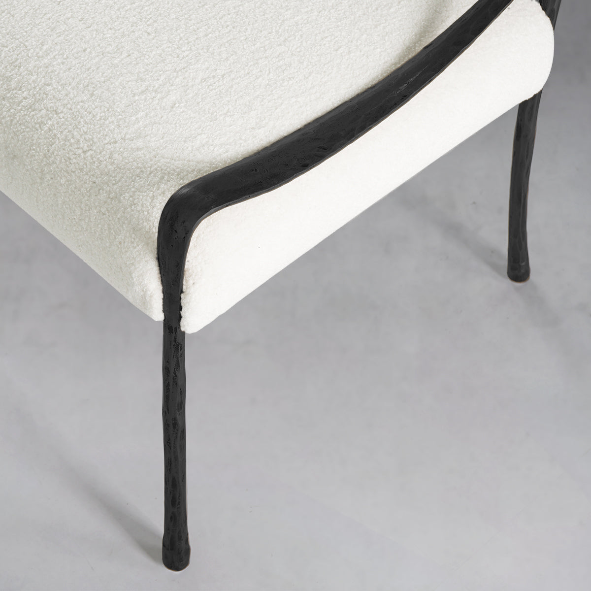 Thaddeus Retro Copper Iron Frame Armless Dining Chair-Fullstarlighting