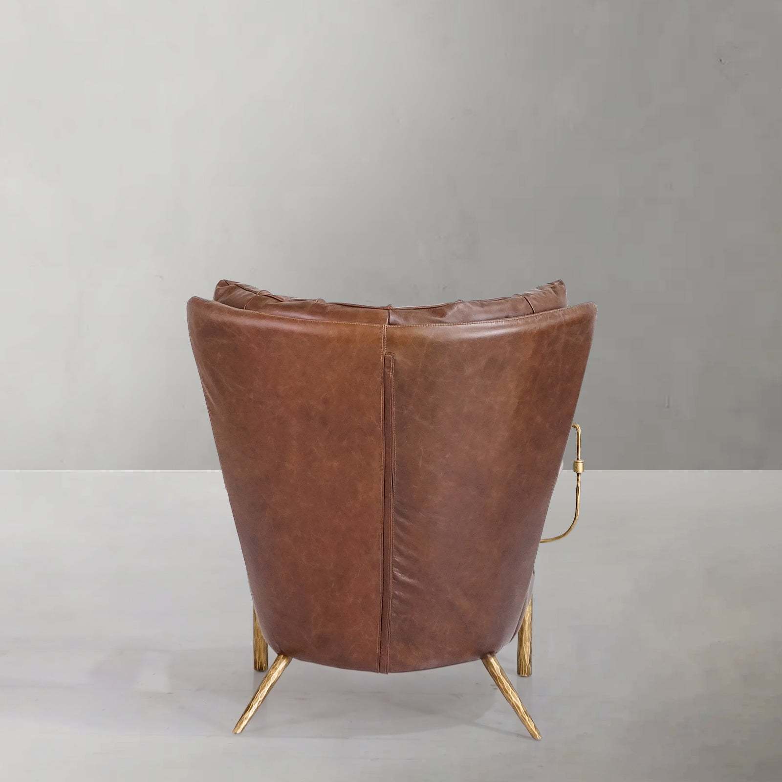 Thaddeus Vintage Leather Armchair Cigar Chair