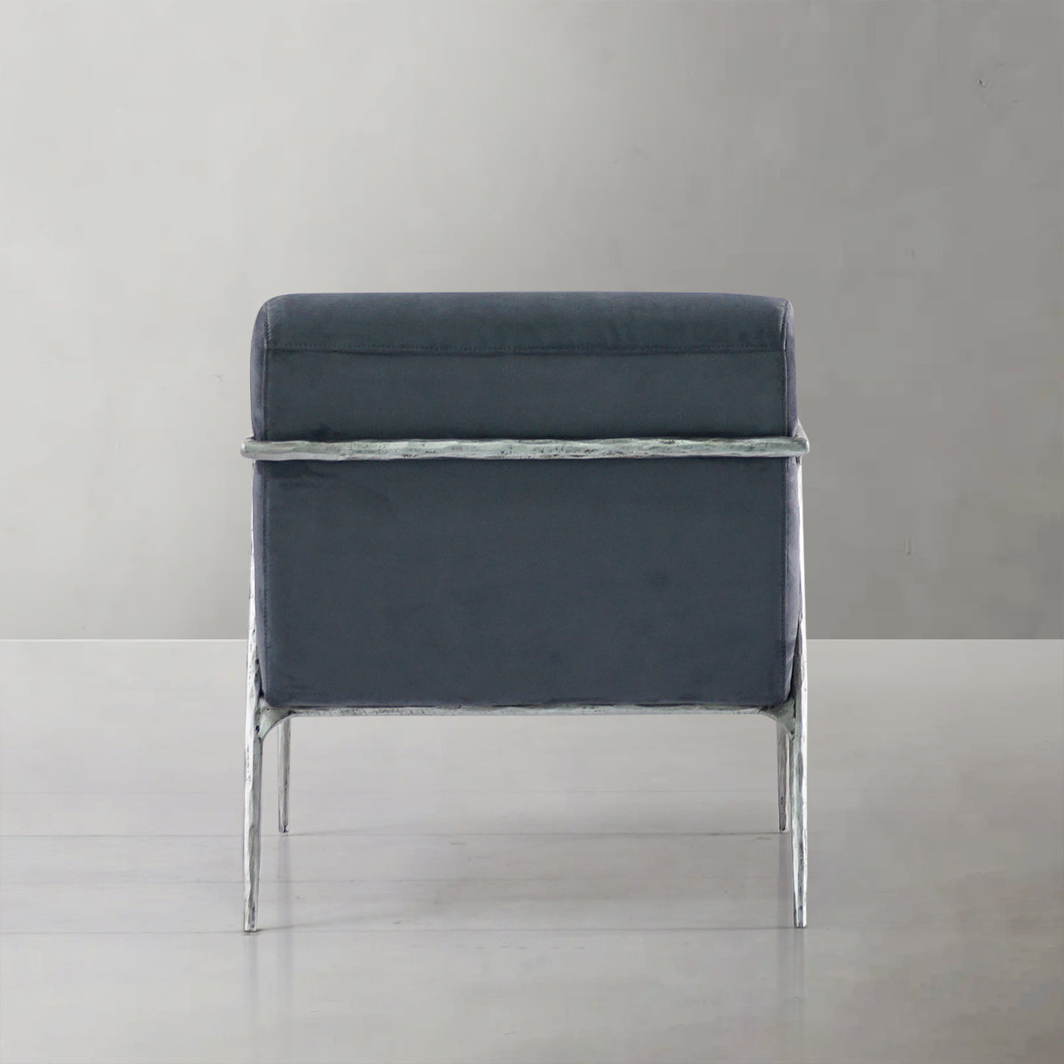 Thaddeus Retro Silver Iron Frame Track Armchair-Fullstarlighting