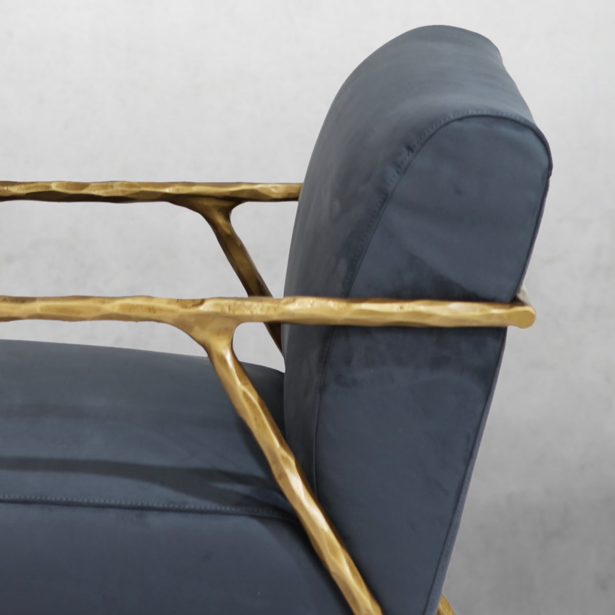 Thaddeus Retro Silver Iron Frame Track Armchair-Fullstarlighting