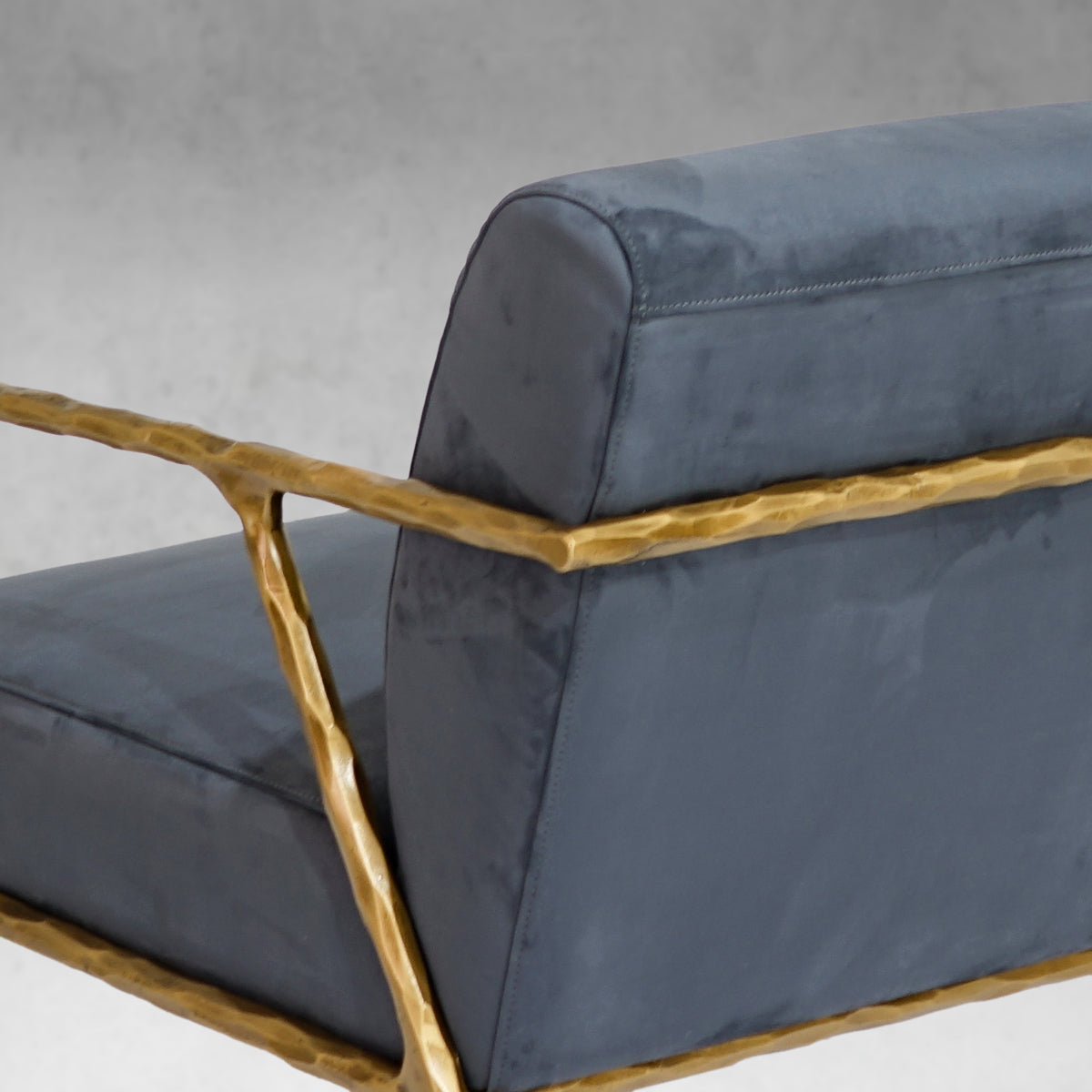 Thaddeus Retro Silver Iron Frame Track Armchair-Fullstarlighting