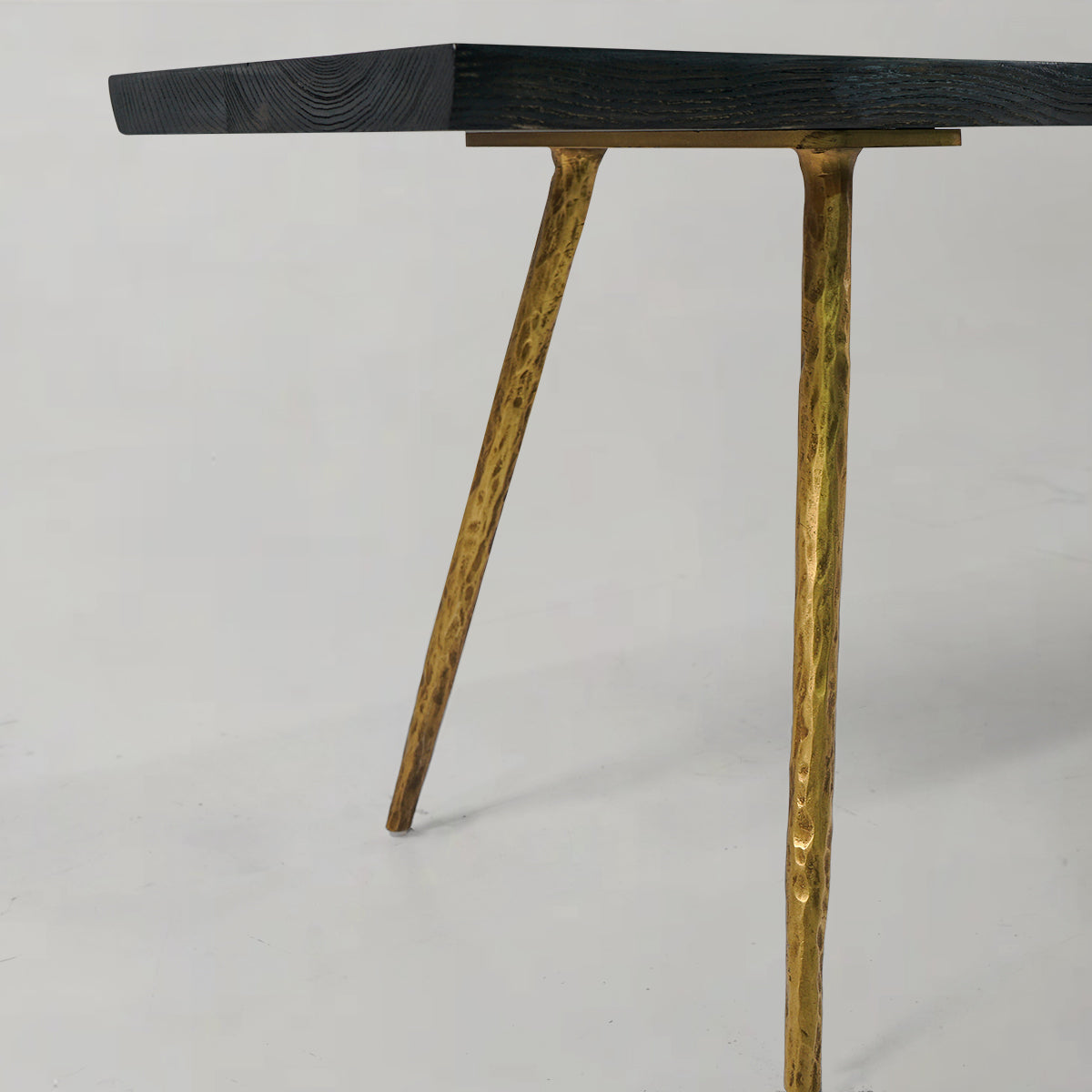 Thaddeus Retro Copper Frame Solid Wood Dining Bench-Fullstarlighting