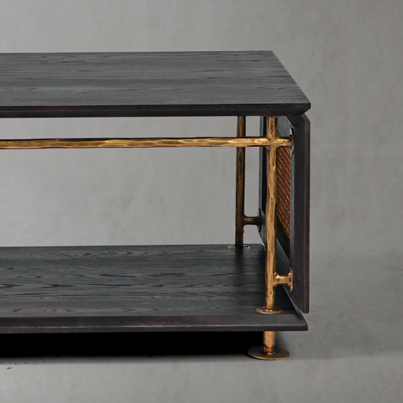 Thaddeus Vintage Rattan Wooden Coffee Table-Fullstarlighting