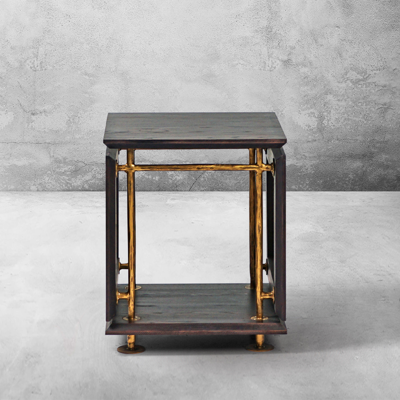 Thaddeus Woven Rattan Side Table-Fullstarlighting