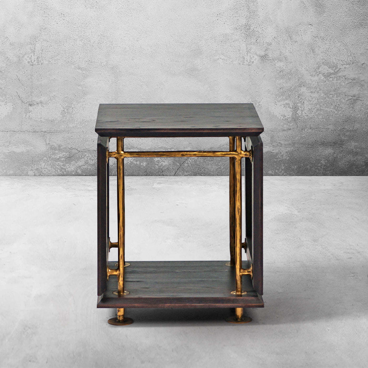 Thaddeus Woven Rattan Side Table-Fullstarlighting