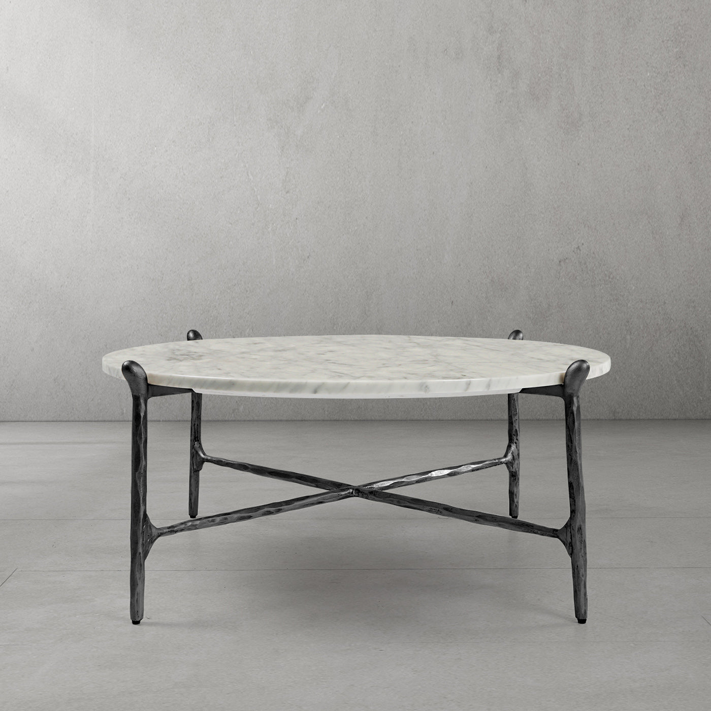 Thaddeus Round Horn Marble Coffee Table & Side Table-Fullstarlighting