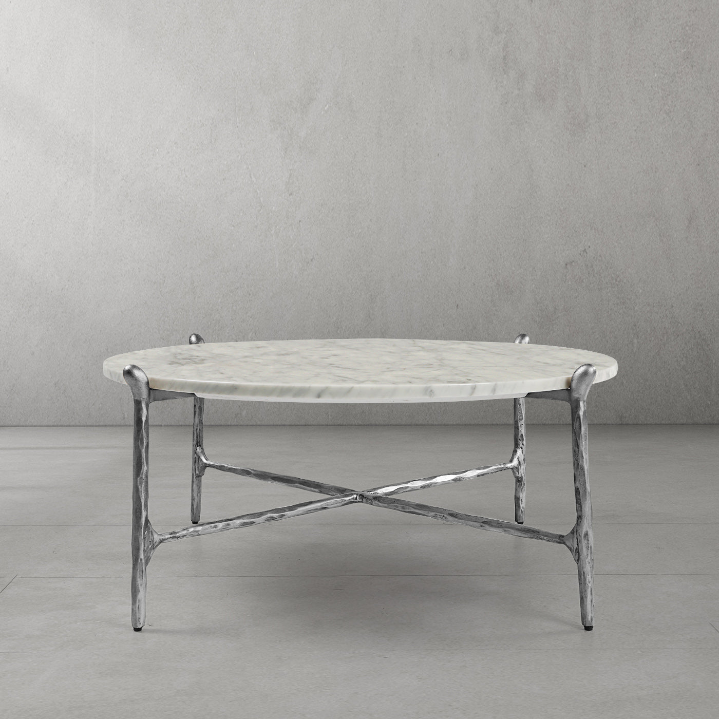 Thaddeus Round Horn Marble Coffee Table & Side Table-Fullstarlighting