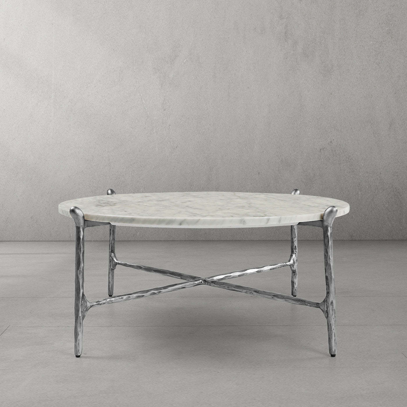 Thaddeus Round Horn Marble Coffee Table & Side Table-Fullstarlighting