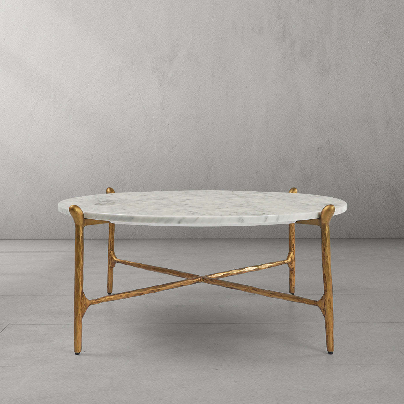 Thaddeus Round Horn Marble Coffee Table & Side Table-Fullstarlighting