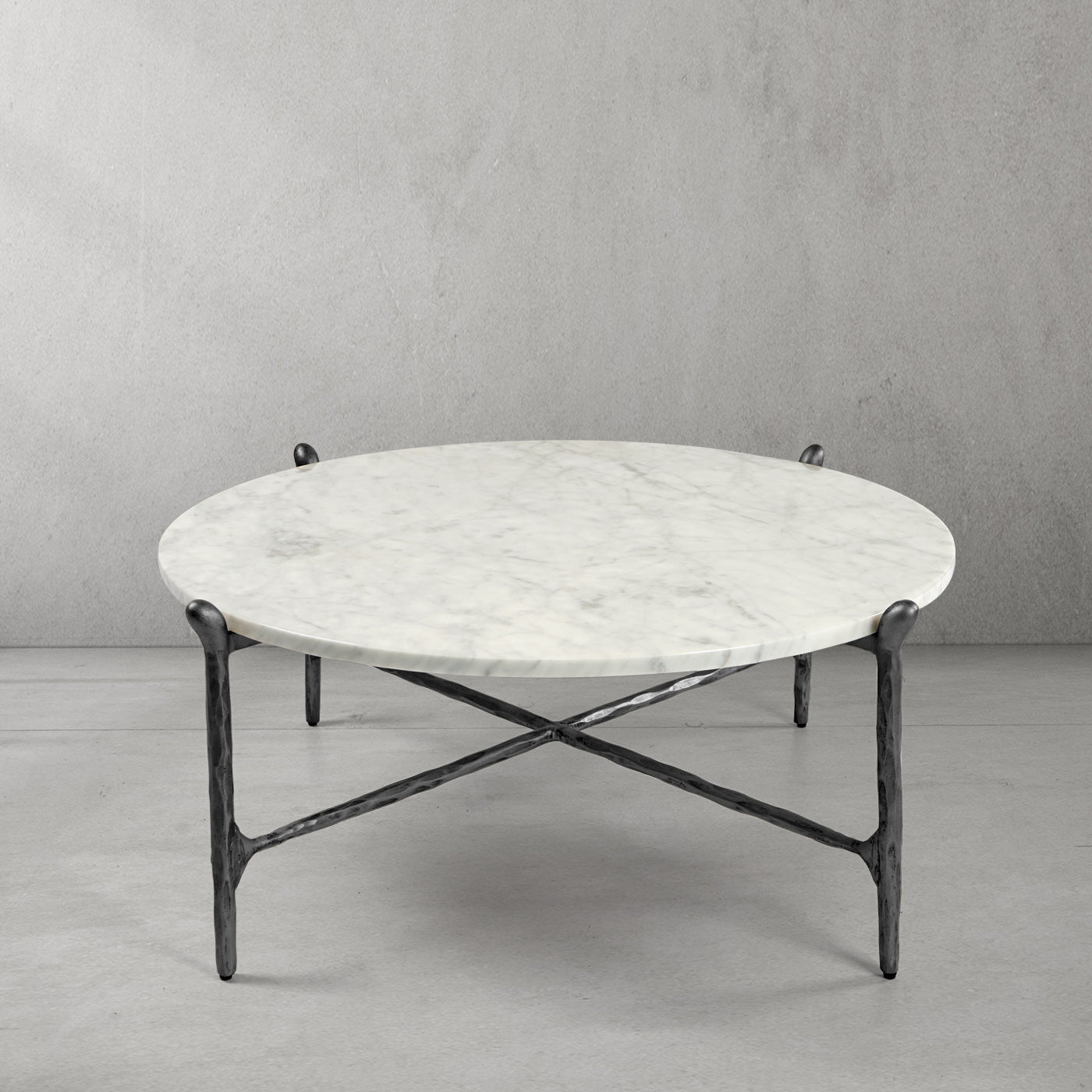 Thaddeus Round Horn Marble Coffee Table & Side Table-Fullstarlighting