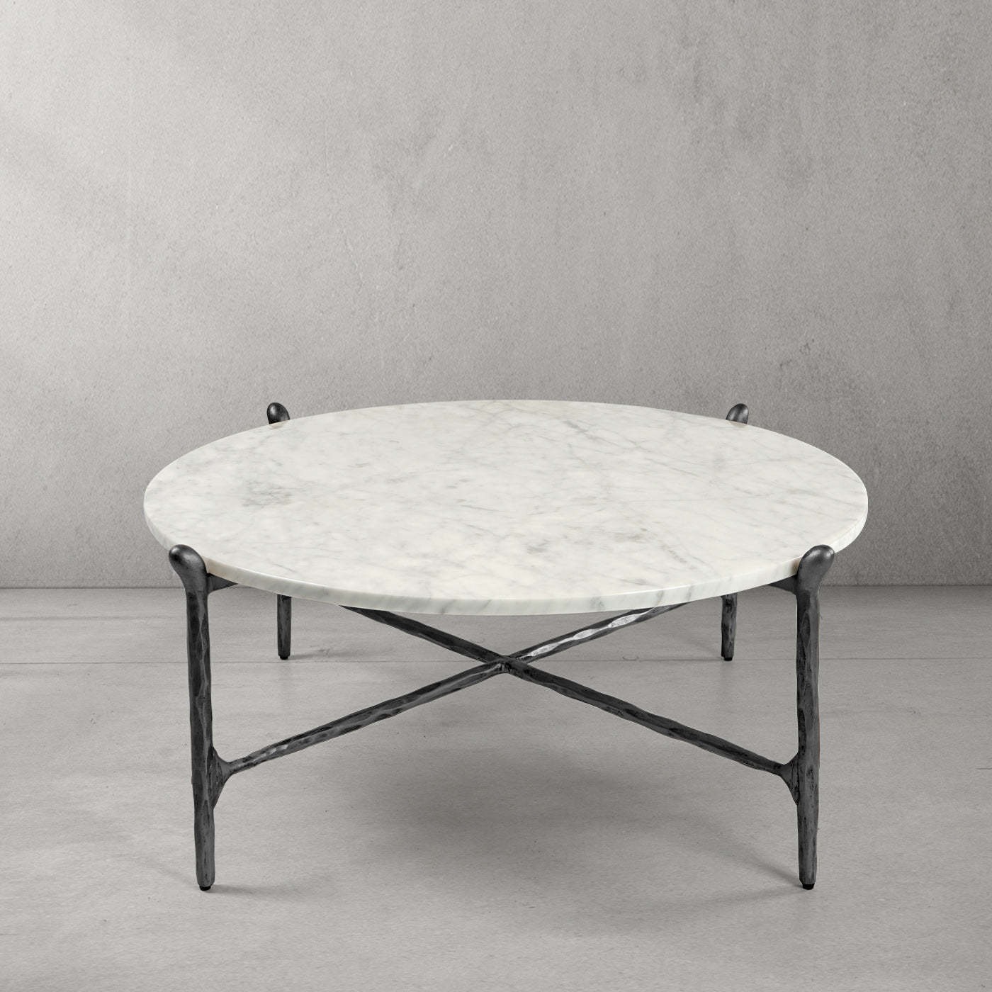 Thaddeus Round Horn Marble Coffee Table & Side Table-Fullstarlighting