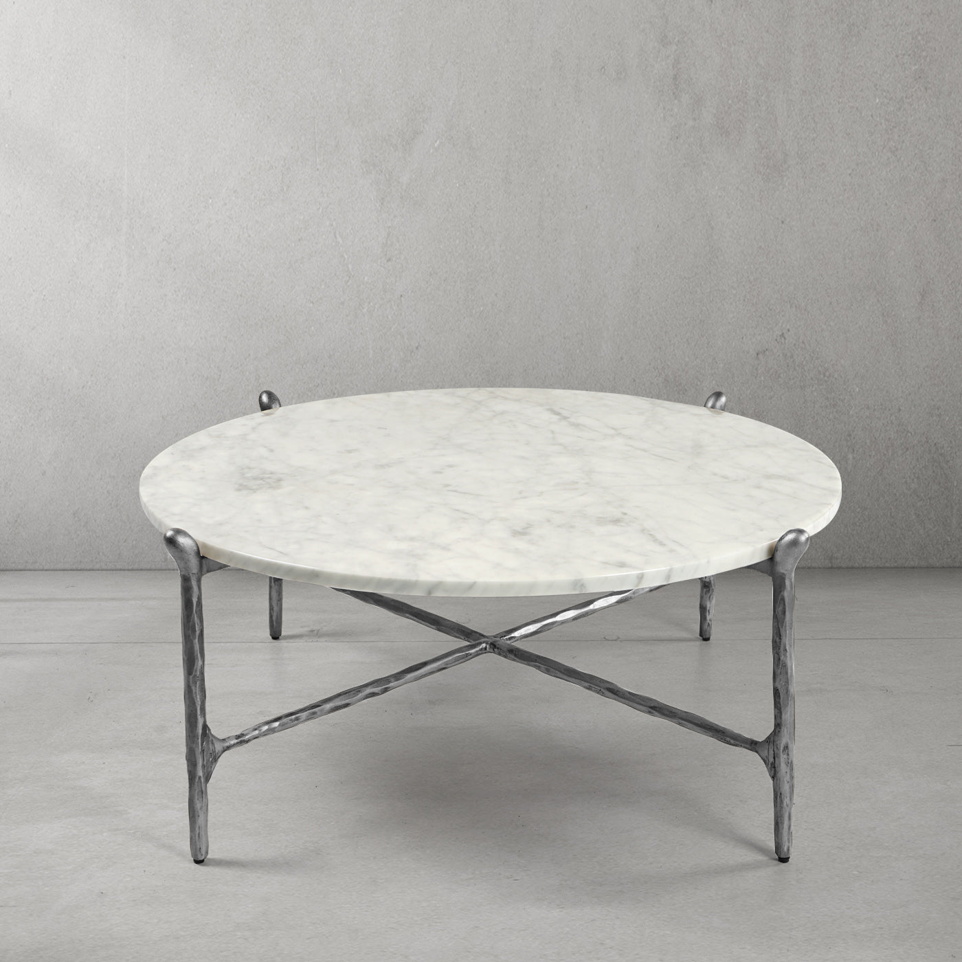 Thaddeus Round Horn Marble Coffee Table & Side Table-Fullstarlighting