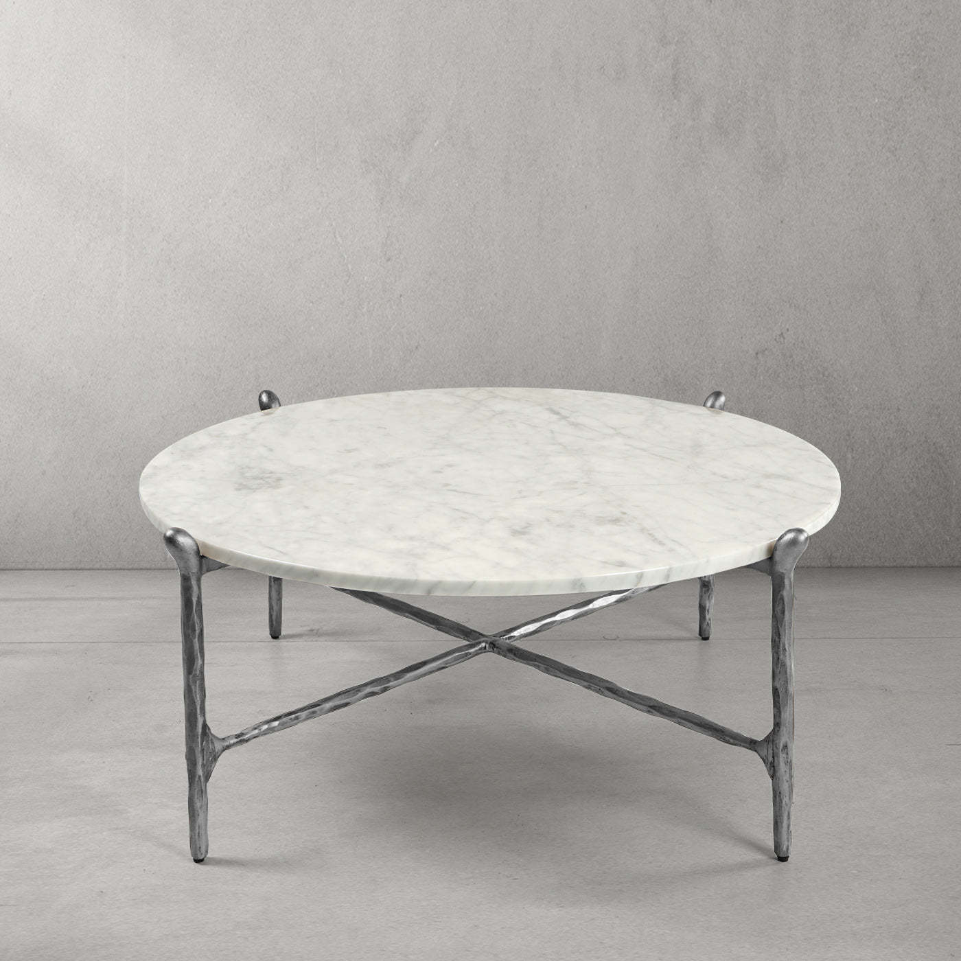 Thaddeus Round Horn Marble Coffee Table & Side Table-Fullstarlighting