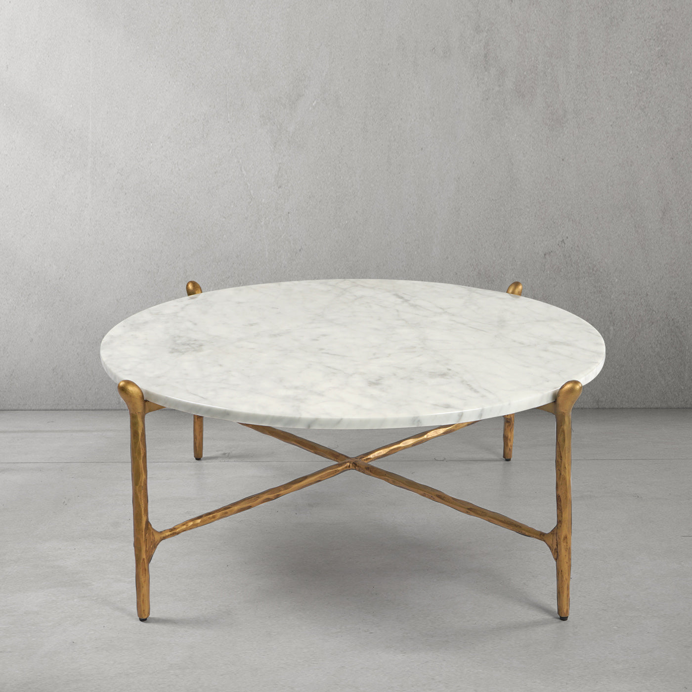 Thaddeus Round Horn Marble Coffee Table & Side Table-Fullstarlighting