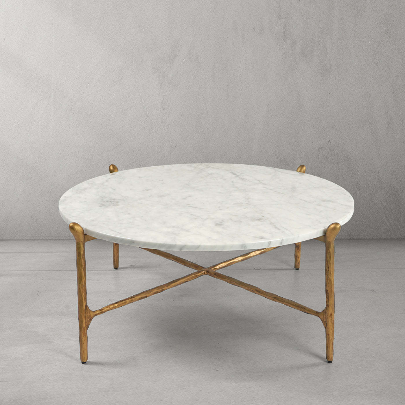 Thaddeus Round Horn Marble Coffee Table & Side Table-Fullstarlighting