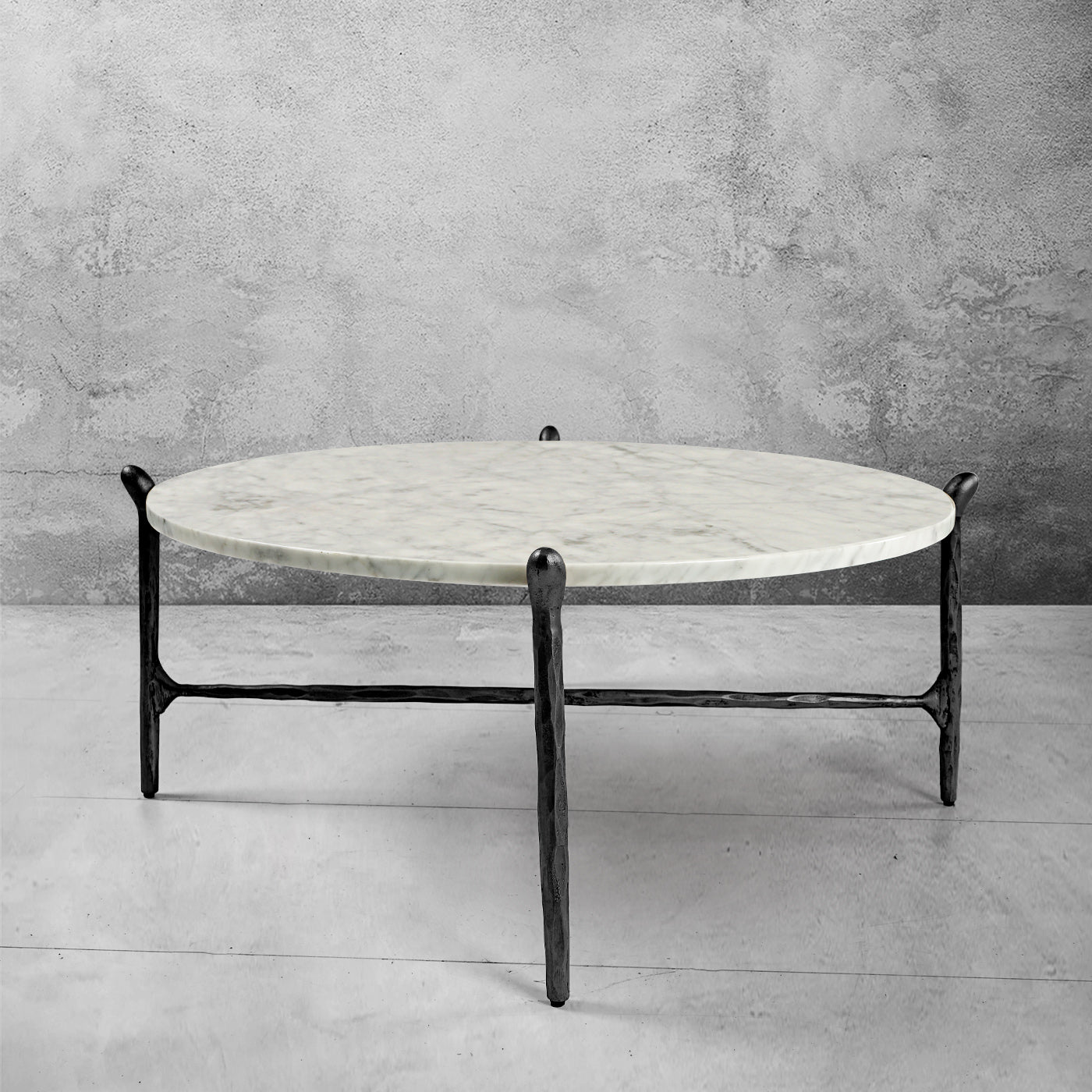 Thaddeus Round Horn Marble Coffee Table & Side Table-Fullstarlighting