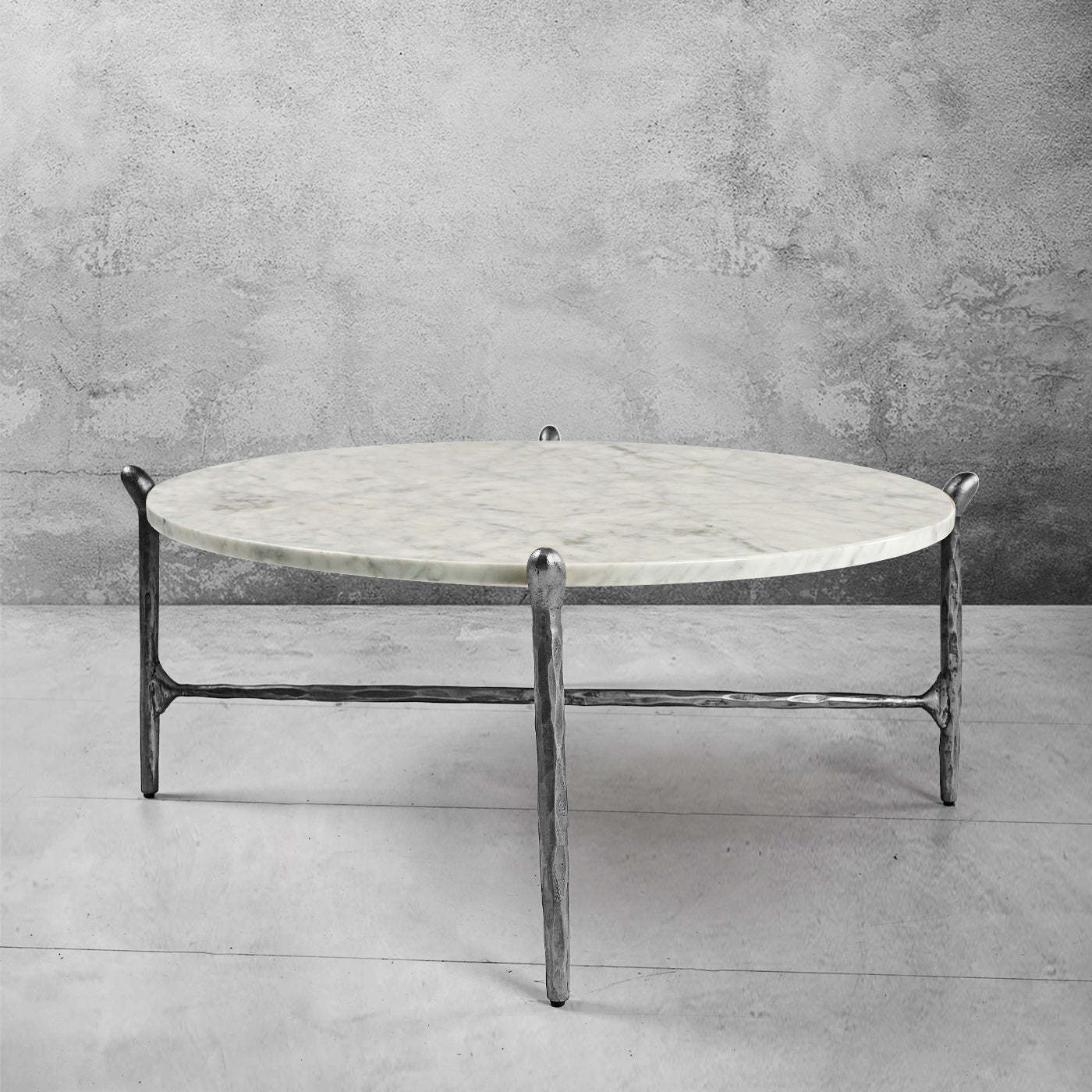 Thaddeus Round Horn Marble Coffee Table & Side Table-Fullstarlighting