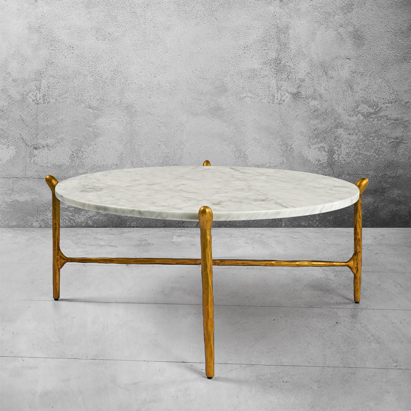 Thaddeus Round Horn Marble Coffee Table & Side Table-Fullstarlighting