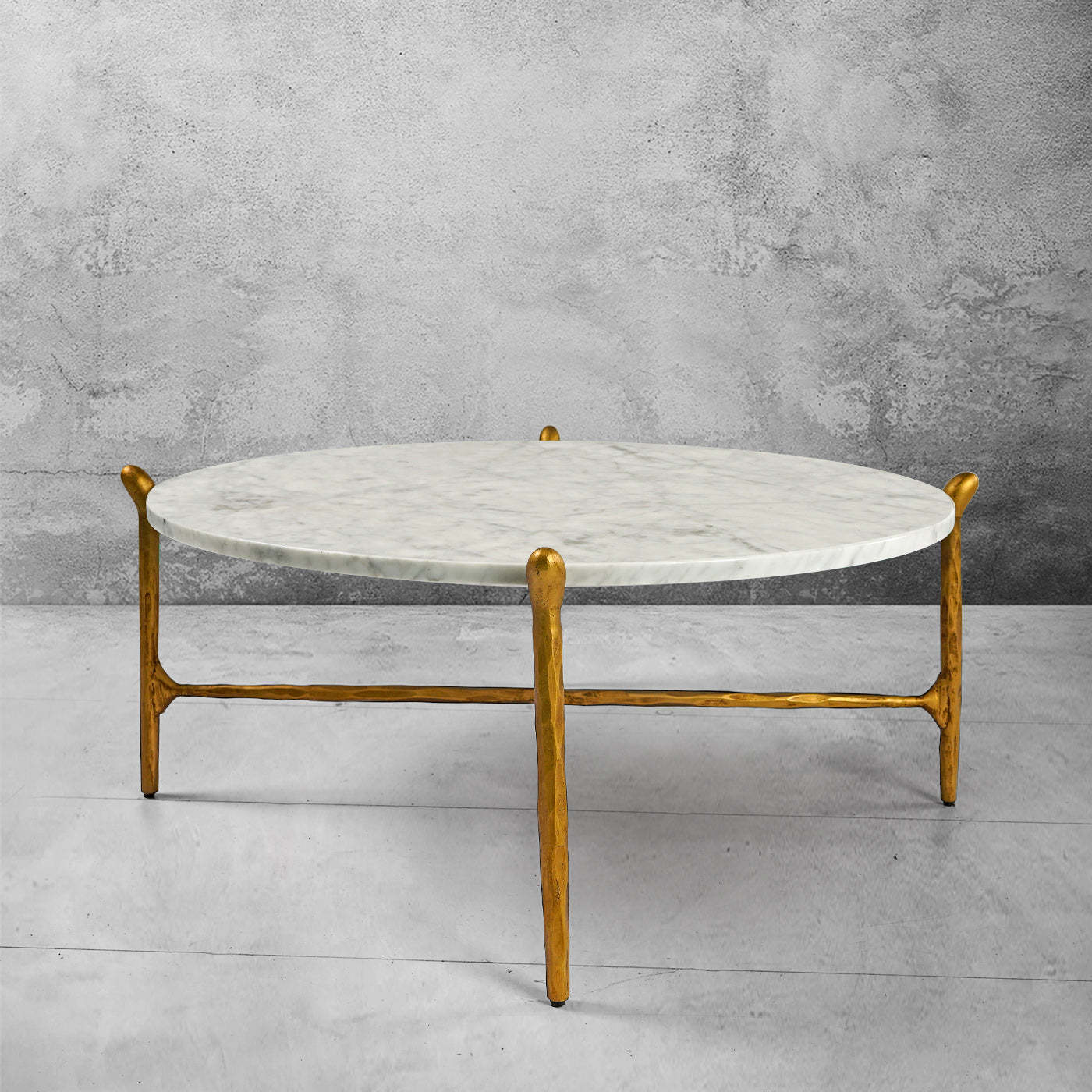 Thaddeus Round Horn Marble Coffee Table & Side Table-Fullstarlighting
