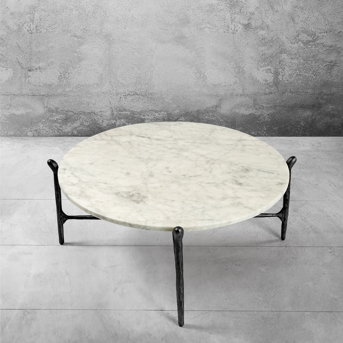 Thaddeus Round Horn Marble Coffee Table & Side Table-Fullstarlighting