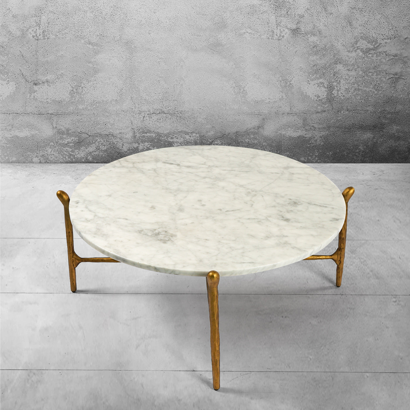 Thaddeus Round Horn Marble Coffee Table & Side Table-Fullstarlighting
