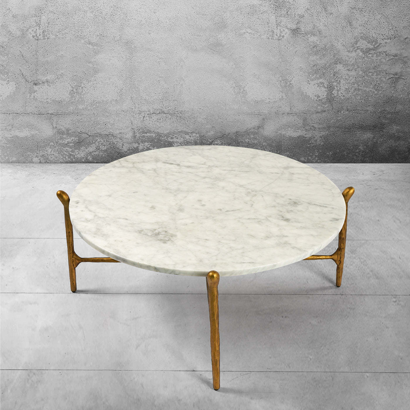 Thaddeus Round Horn Marble Coffee Table & Side Table-Fullstarlighting