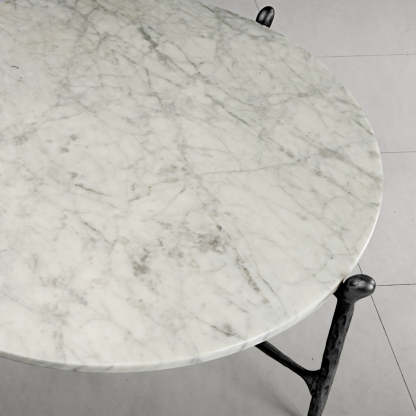 Thaddeus Round Horn Marble Coffee Table & Side Table-Fullstarlighting